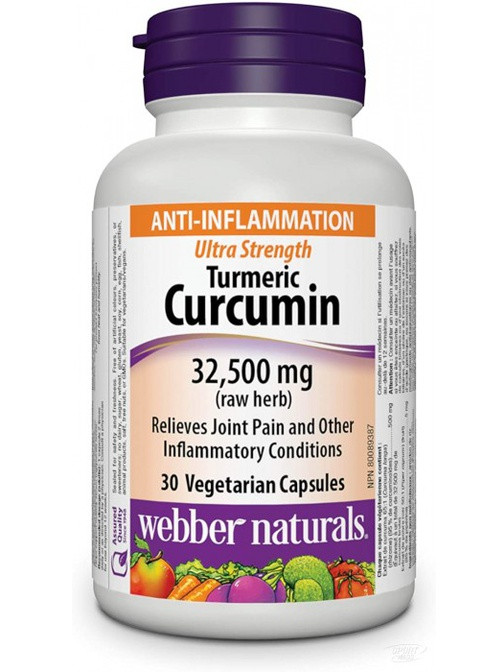 Куркумин Turmeric Curcumine 32,500 mg 30 caps Webber Naturals (257259137)