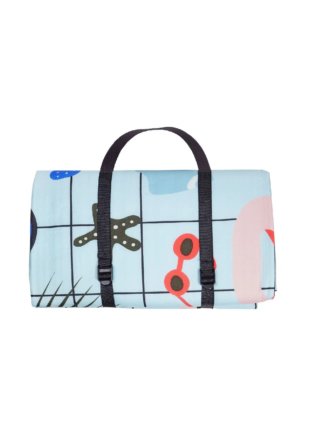 Универсальный коврик сумка подстилка водоотталкивающий для пикника отдыха трехслойный 145х130 см (474444-Prob) Голубой Unbranded (258470356)