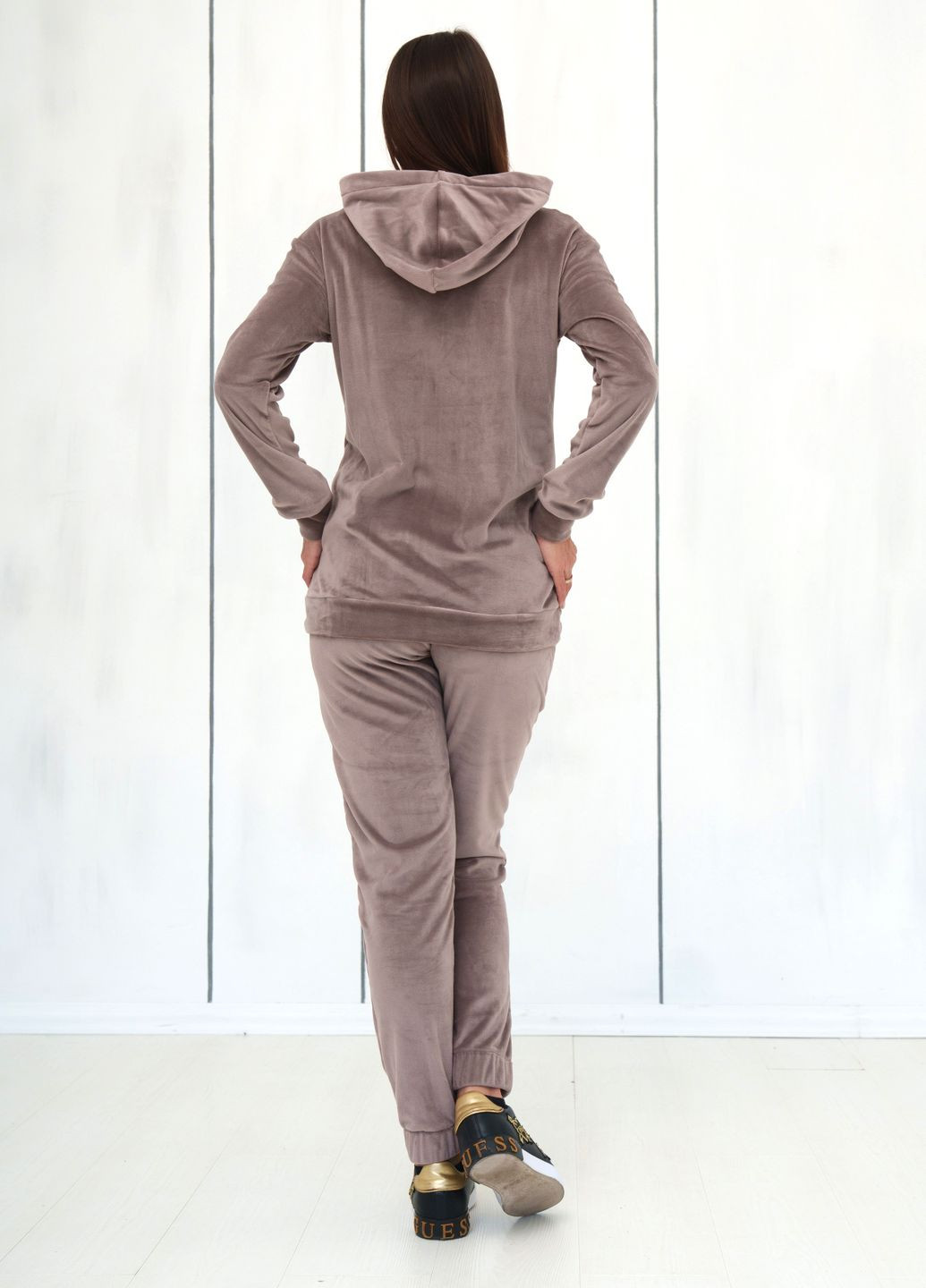 Штаны для беременных велюр с начесом с высоким бандажным поясом Матуся велюрові штани (264643238)
