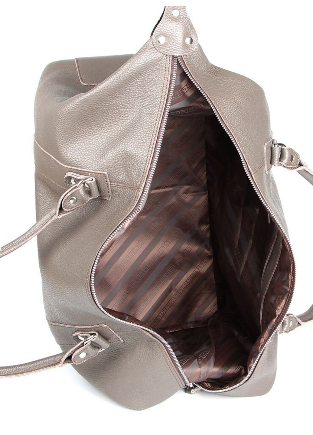 Дорожная кожаная серая сумка 00889 Shvigel (276456867)