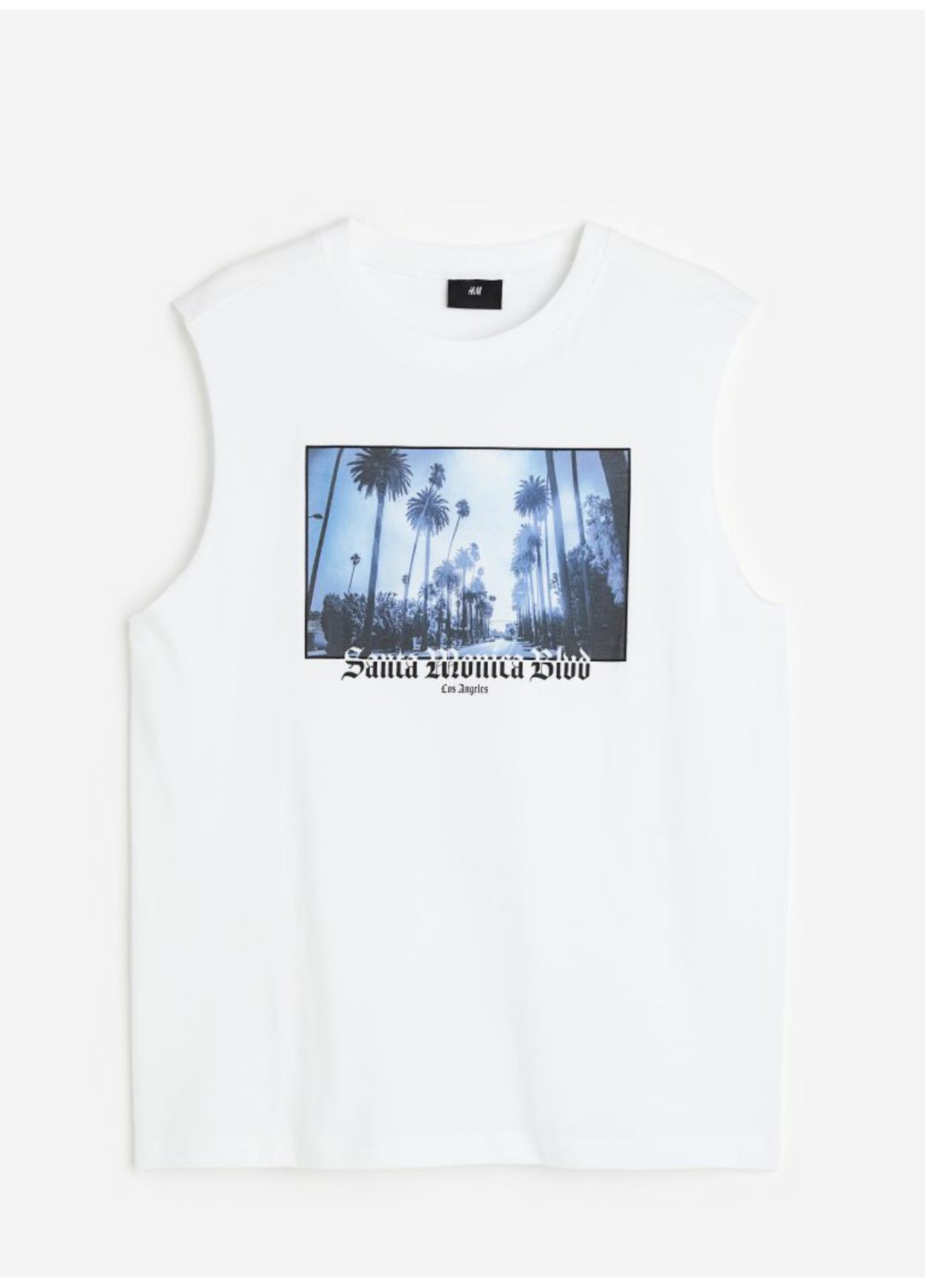 Белая мужская футболка с принтом н&м (55815) xs белая H&M