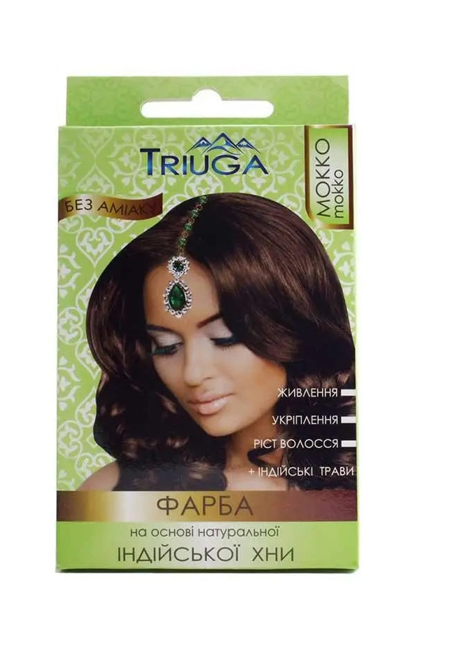 Фарба натуральна для волосся Triuga на основі хни Мокко 25 г Triuga Herbal (258576695)