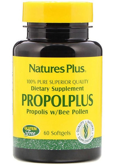 Nature's Plus Propolplus Propolis w/Bee Pollen 60 Softgels Natures Plus (256724366)
