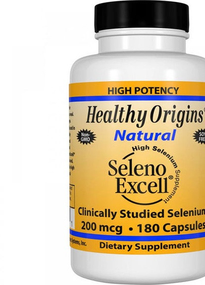 Seleno Excell Selenium 200 mcg 180 Caps Healthy Origins (256721472)