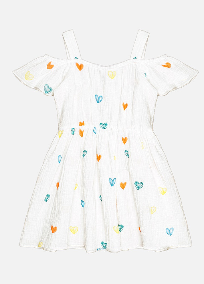 Белое платье для девочки цвет белый цб-00217659 Mevis (259464887)