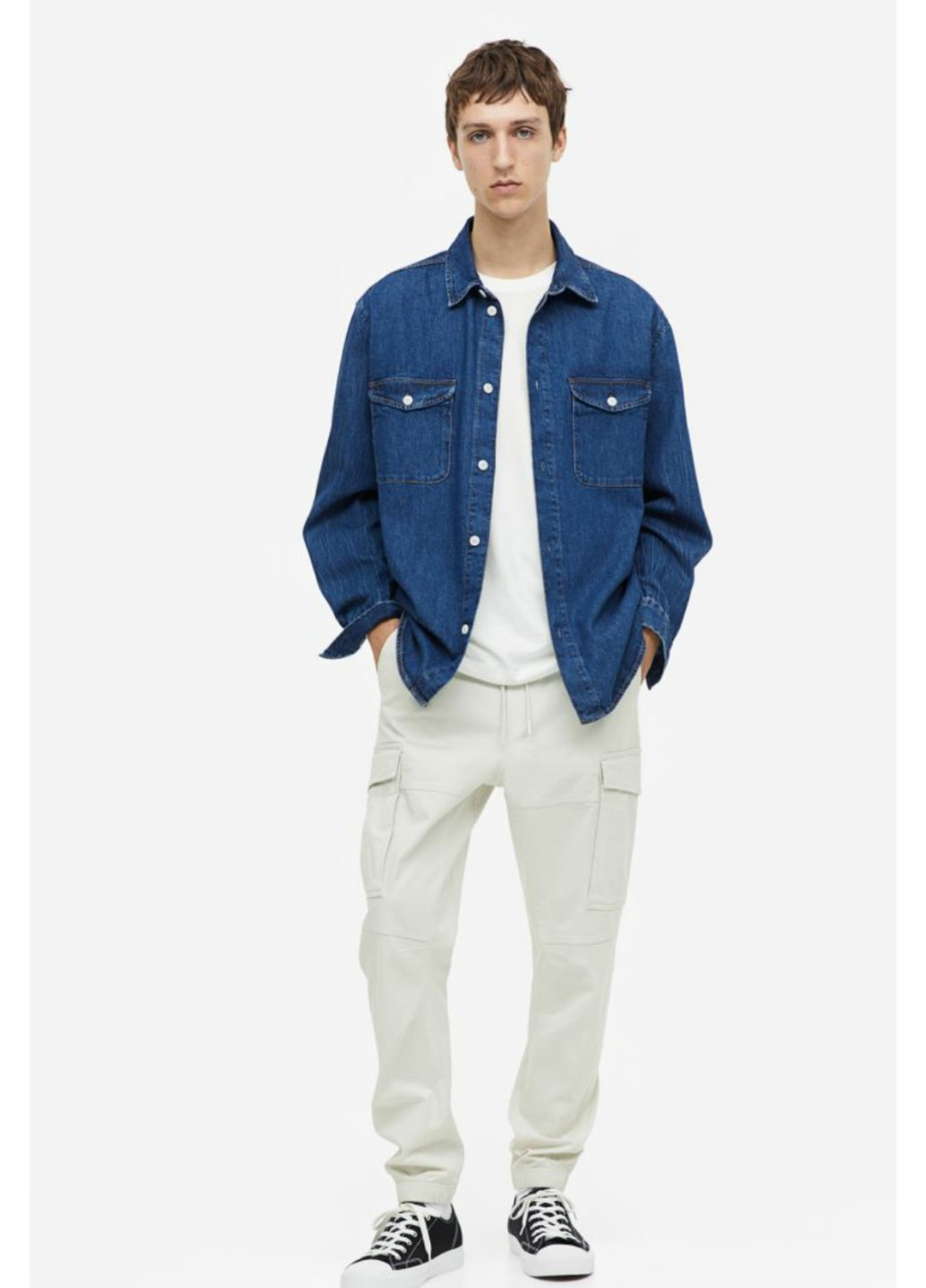 Белые повседневный летние брюки H&M