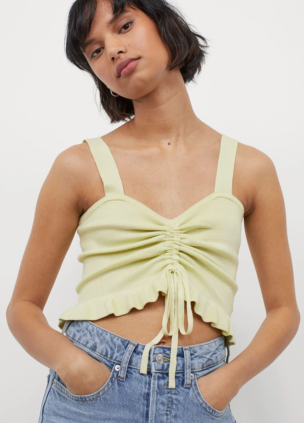 Топ літо,блідо-салатовий, Divided H&M (258575201)