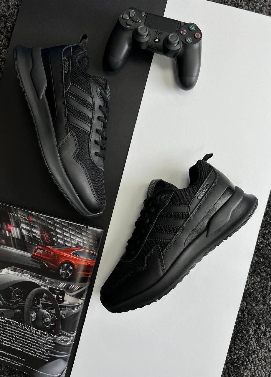 Черные демисезонные кроссовки мужские, вьетнам adidas Retropy Black