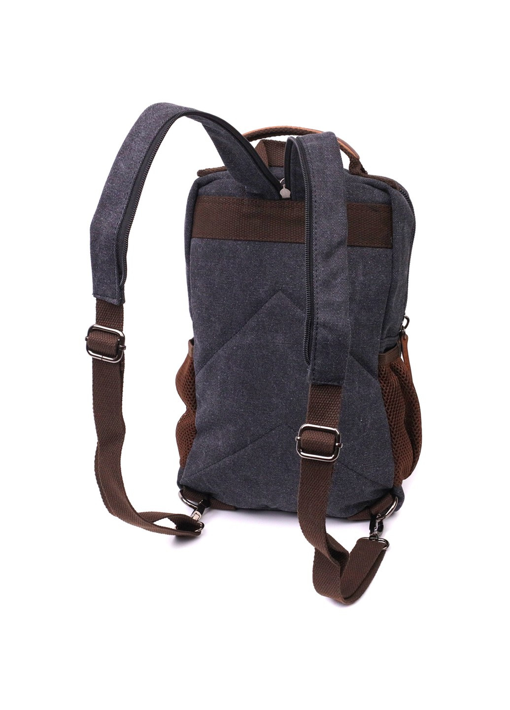 Практичный текстильный рюкзак с уплотненной спинкой и отделением для планшета 22168 Черный Vintage (267948746)