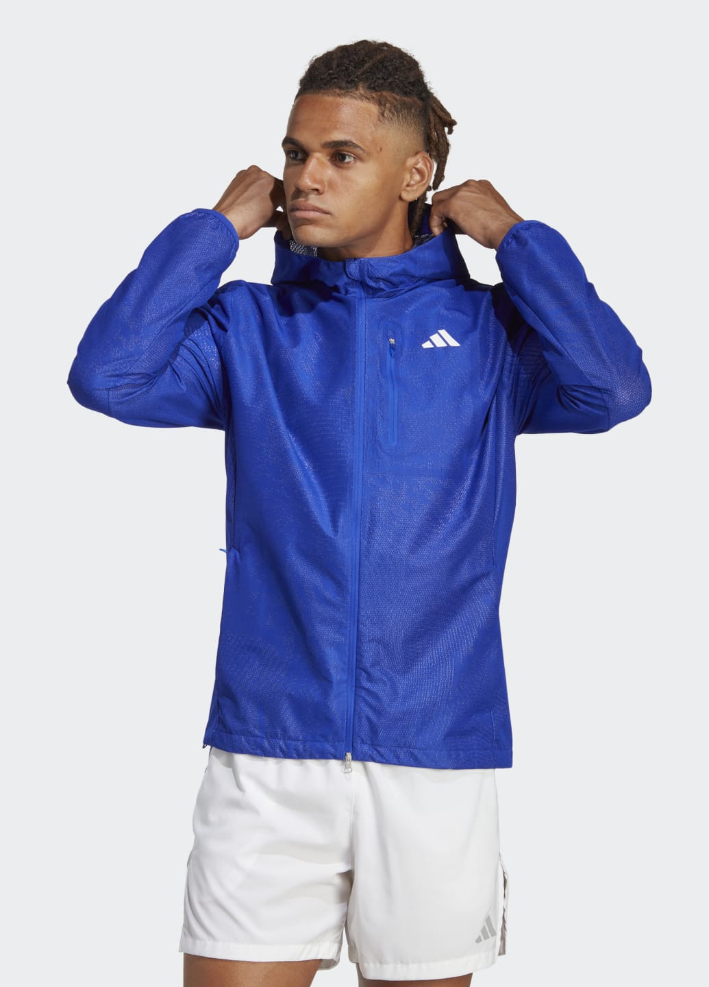 Синя демісезонна куртка adizero engineered membrane adidas