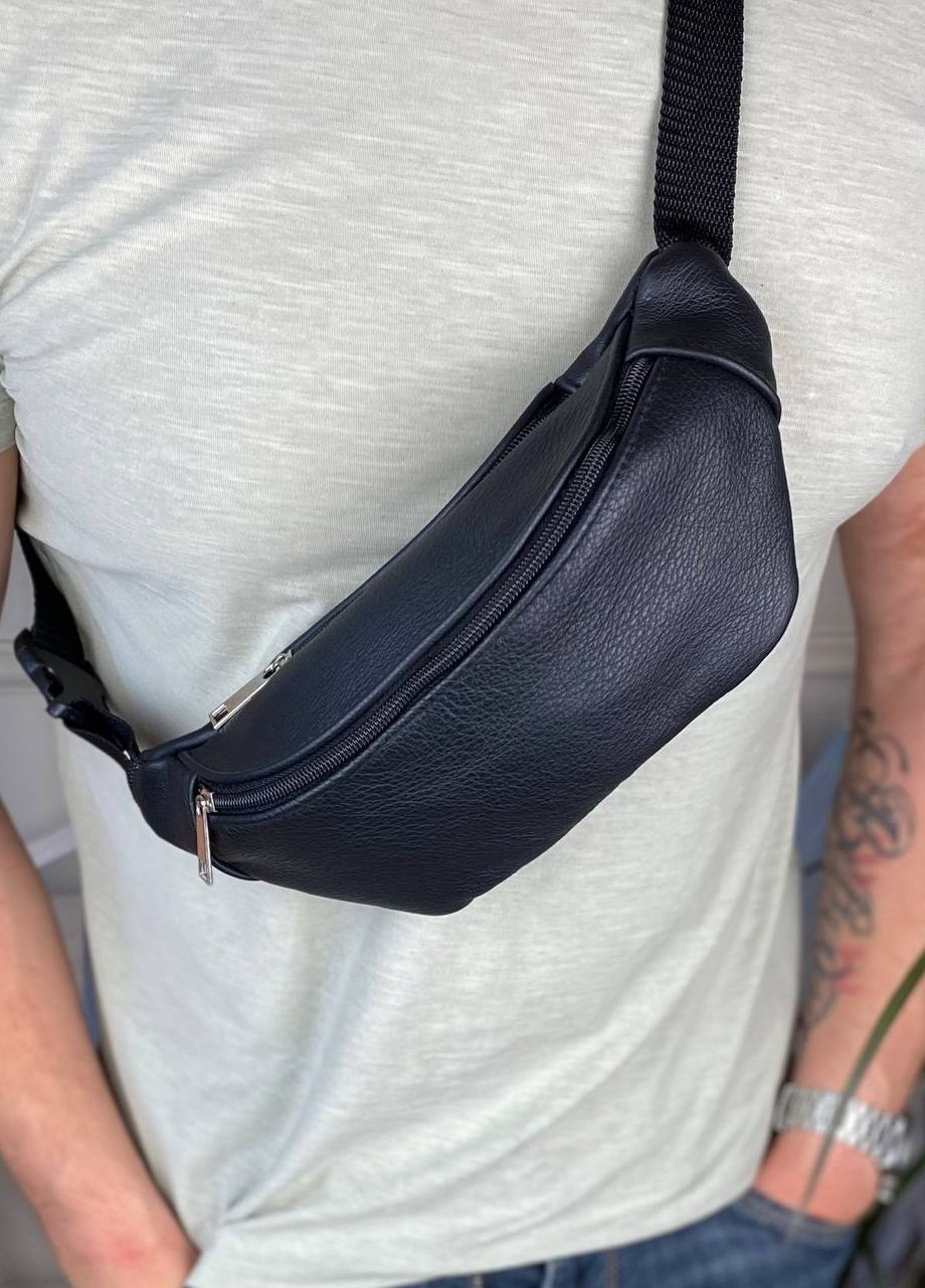 Шкіряна сумка на пояс нагрудна бананка чоловіча жіноча YR 2.0 No Brand (260026939)