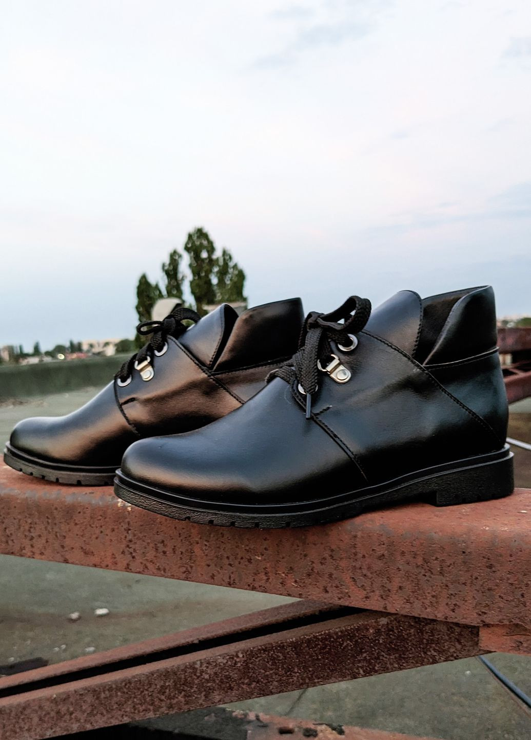 Шкіряні класичні дезерти на шнурівці INNOE ботинки (263683585)