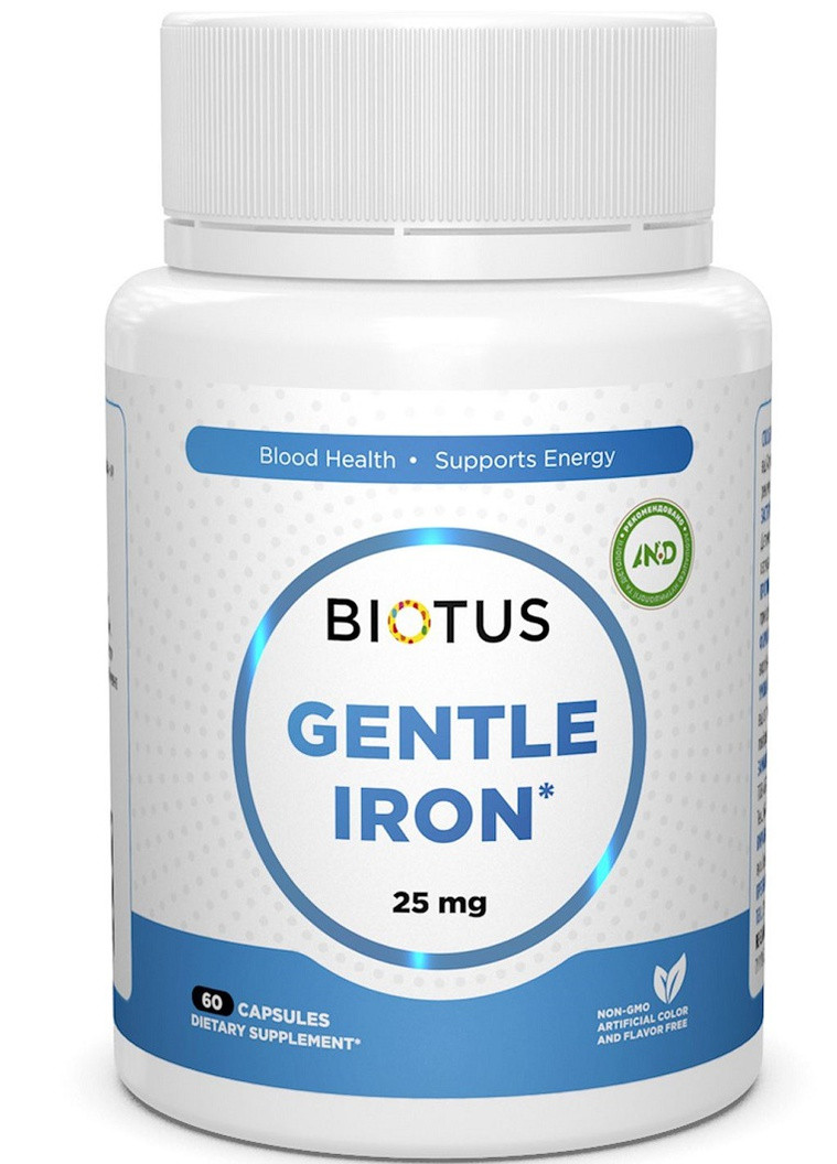 Gentle Iron 25 mg 60 Caps BIO-531149 Biotus (257252852)