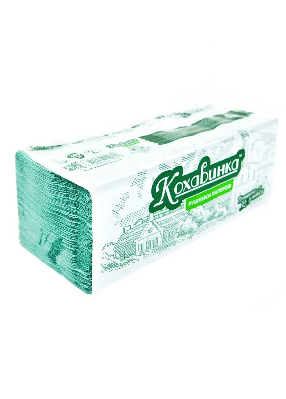 Полотенца бумажные V-V сложения зеленые 200 шт Кохавинка (259500941)