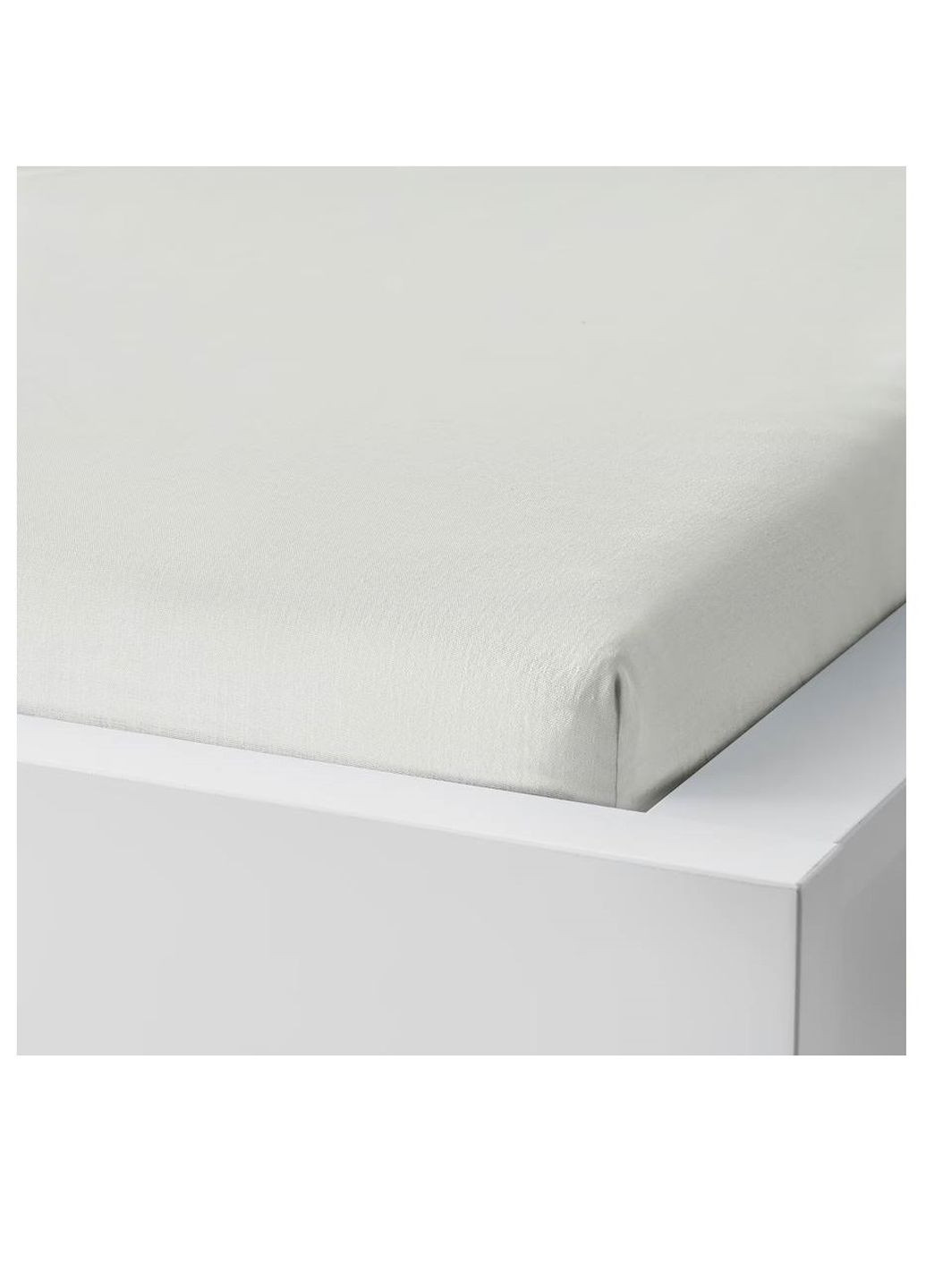 Простирадло на резинці біле, 90х200 см IKEA taggvallmo (261549890)