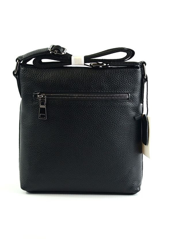Чоловіча шкіряна маленька сумка чорного кольору, молодіжна красива сумочка з натуральної шкіри No Brand (266701141)