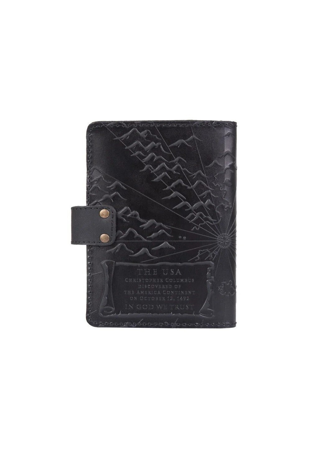 Обложка для паспорта из кожи «Discoveries» PB-03S/1 Shabby Alga Темно-зеленый Hi Art (268371622)