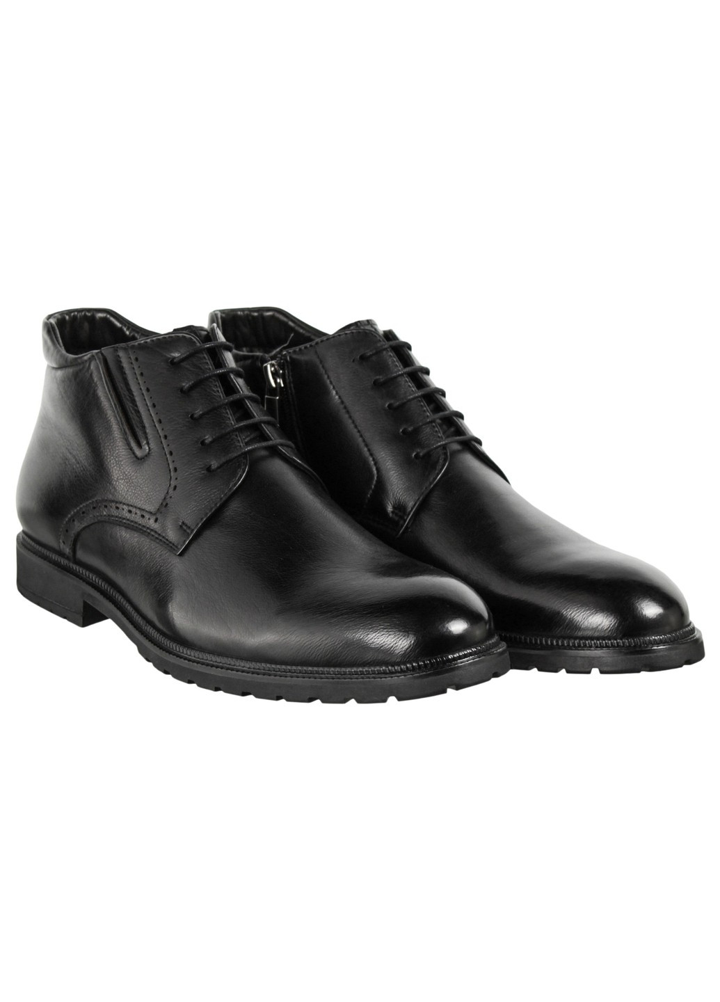 Черные зимние мужские ботинки классические 199976 Cosottinni