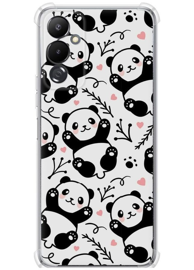 Силіконовий протиударний с посиленими кутами чохол 'Панди' для Endorphone Tecno Pova 4 LG7n (261328203)