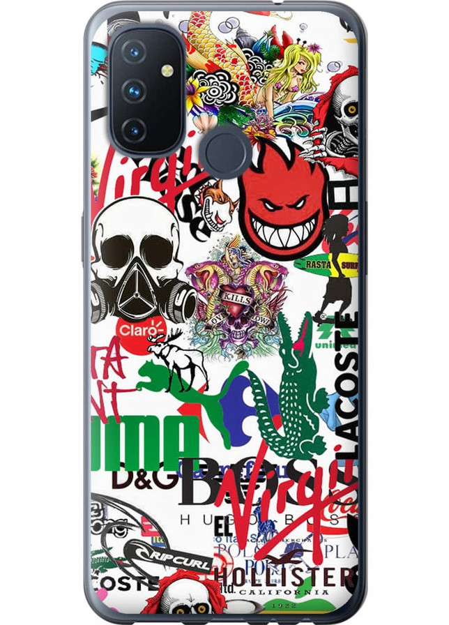 Силіконовий чохол 'Many different logos' для Endorphone OnePlus Nord N100 (257953329)