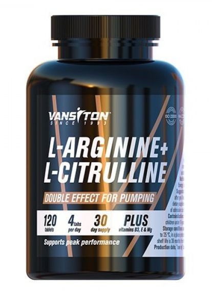 L-Аргінін + L-Цитрулін 120 таблеток Vansiton (260027277)
