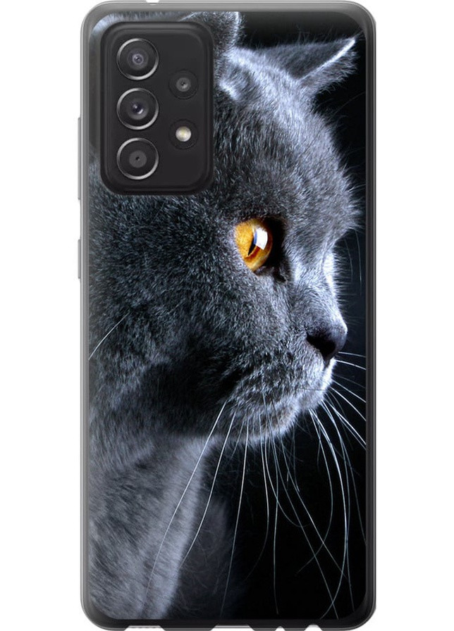 Силіконовий протиударний с посиленими кутами чохол 'Гарний кіт' для Endorphone Samsung Galaxy A52 (258486168)