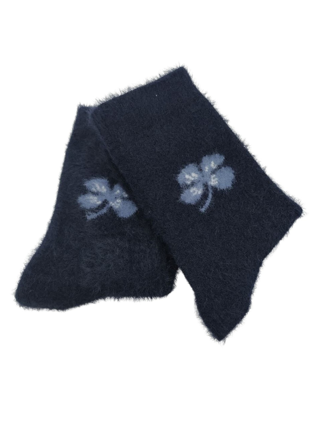 Шкарпетки теплі жіночі з хутром норки Flower No Brand (263346199)