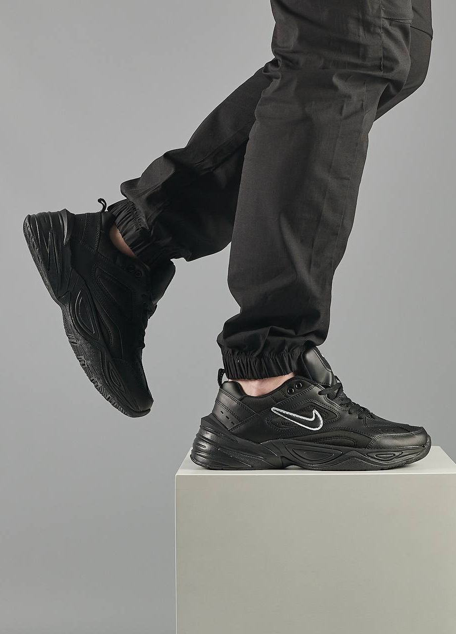 Черные демисезонные кроссовки мужские, вьетнам Nike M2K Tekno All Black White