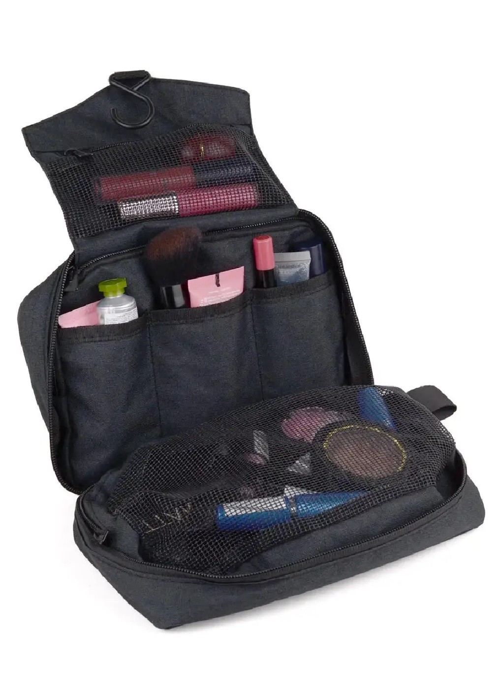 Дорожный органайзер бокс косметичка сумка для косметики и принадлежностей с крючком 50 см (474255-Prob) Черная Unbranded (257907501)
