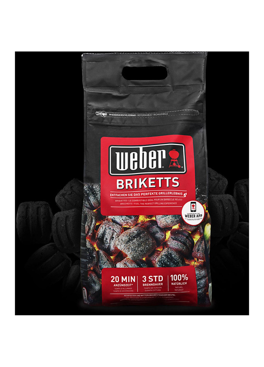 Угольные брикеты, 4 кг (17590) Weber (258412940)
