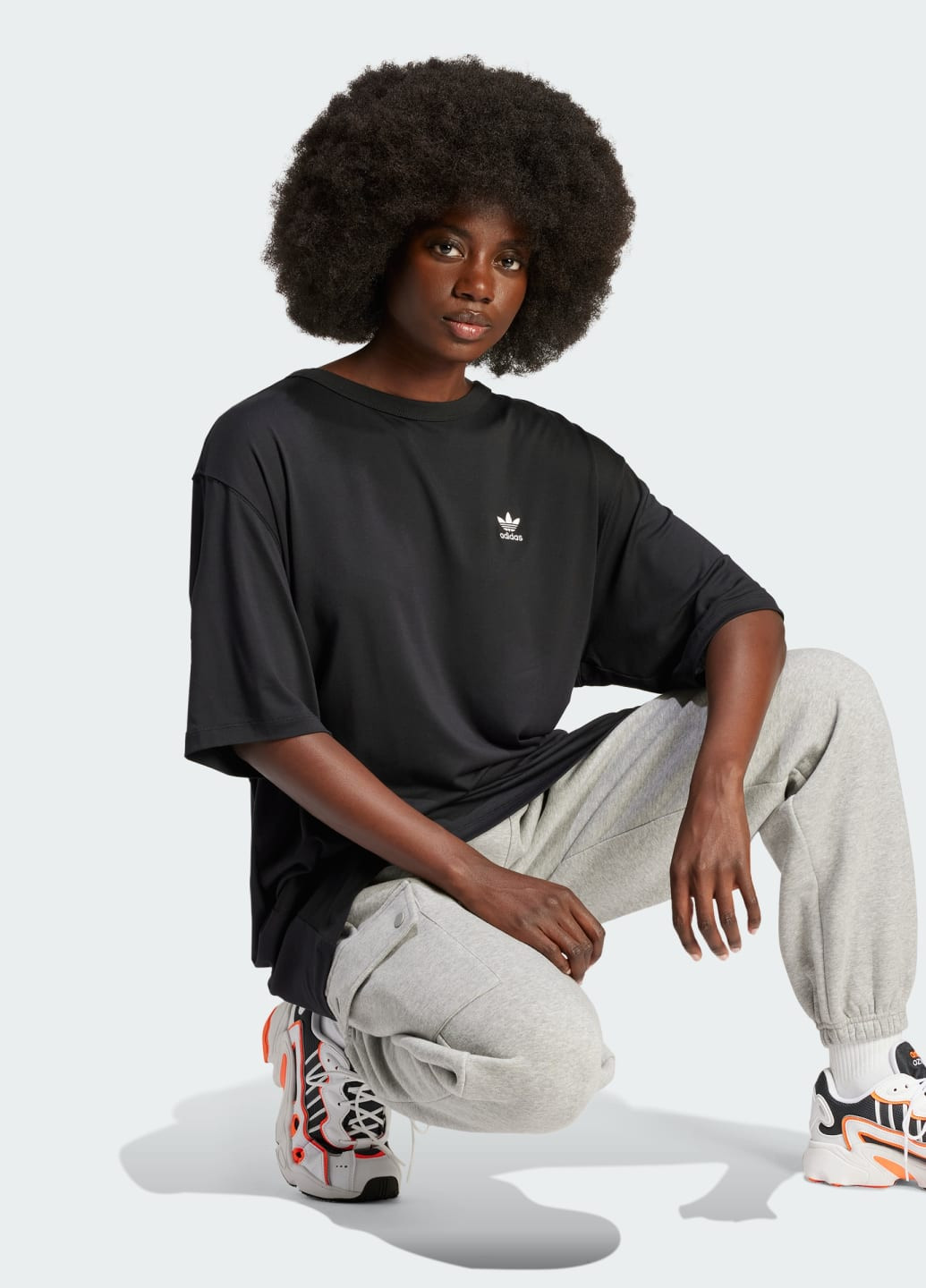 Чорна всесезон футболка trefoil adidas