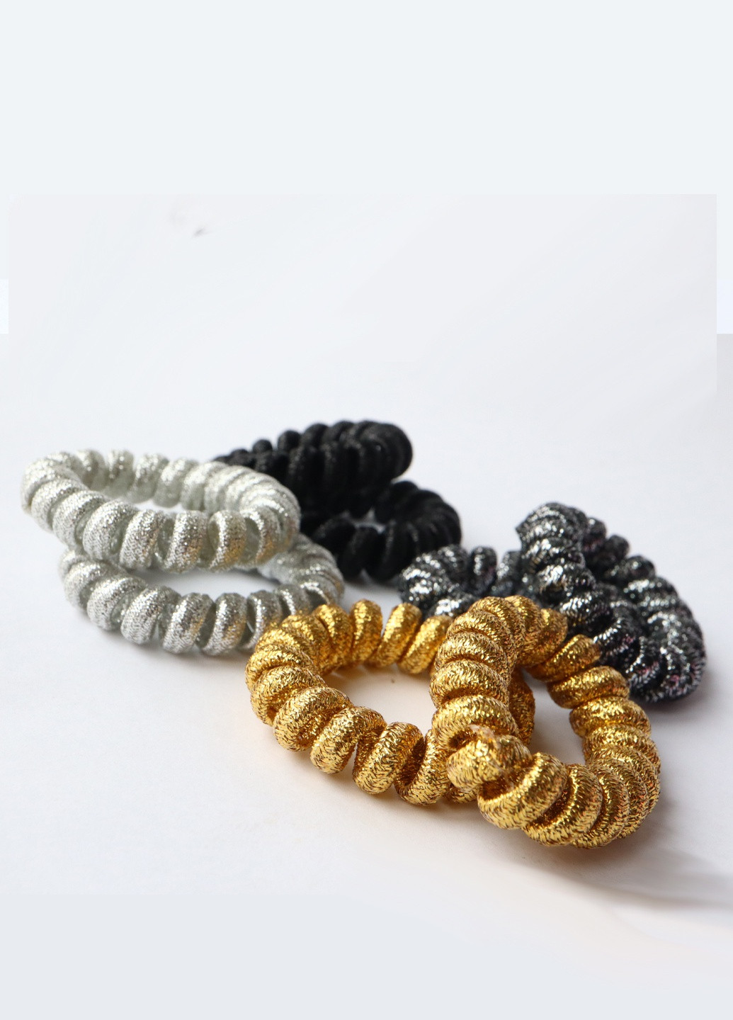 Набор резинок для волос "Пружинки с блеском 1", разноцветные, 8шт Анна Ясеницька (258286203)