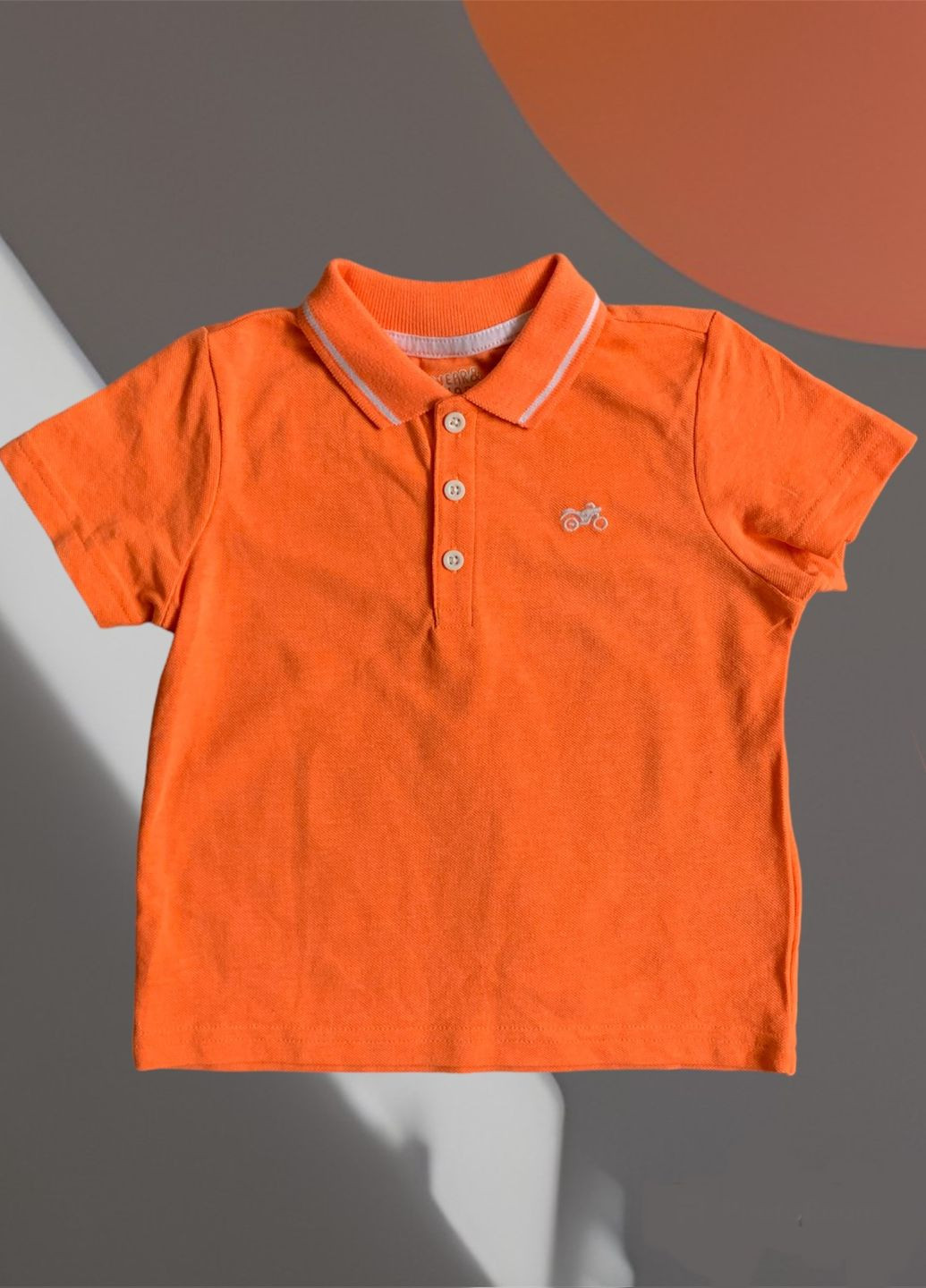 Оранжевая детская футболка-поло для мальчика F&F