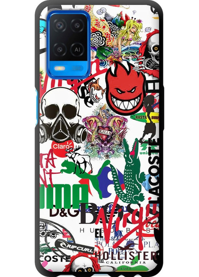 TPU чехол 'Many different logos' для Endorphone Oppo A54 (258051524)