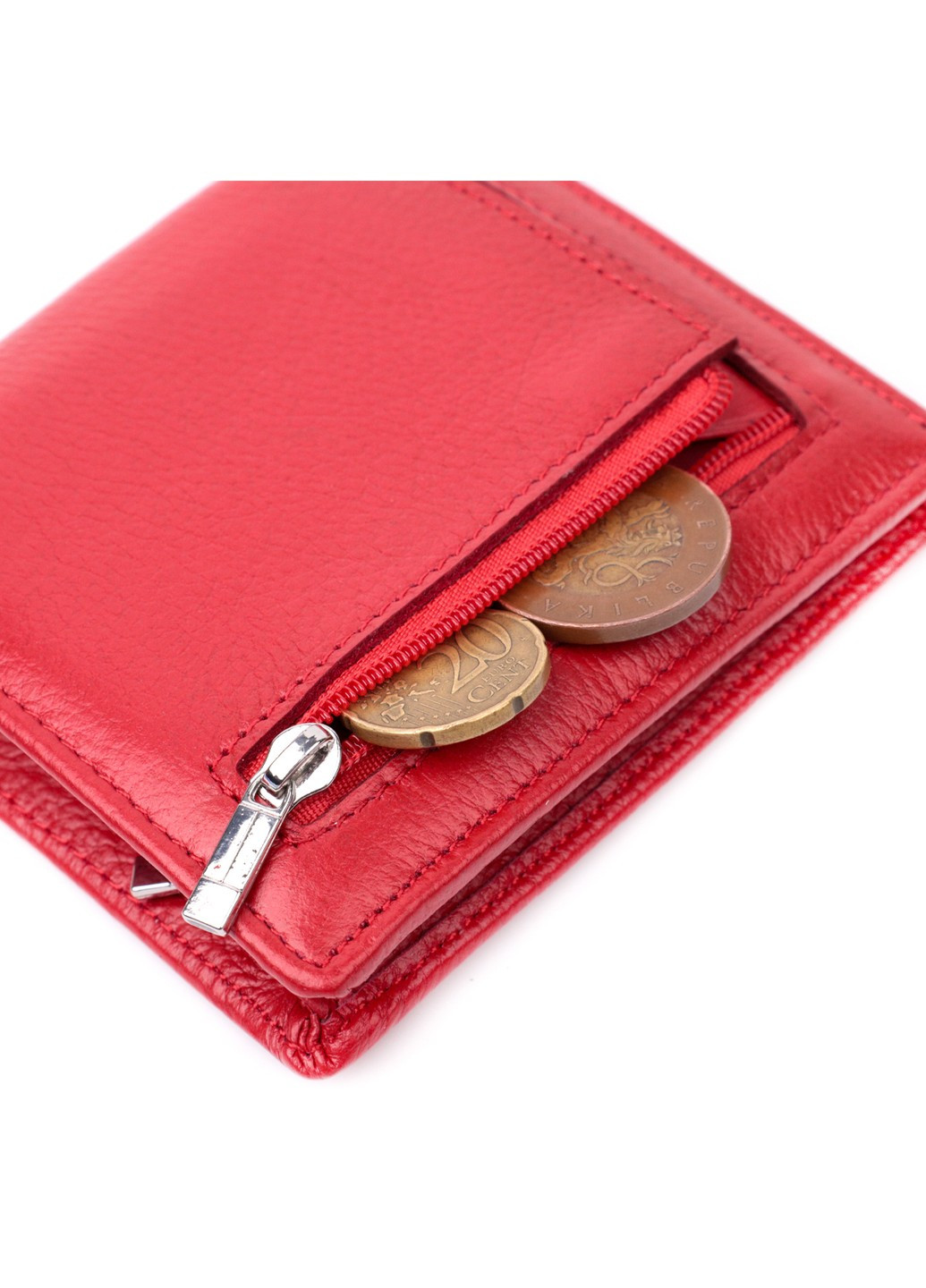 Яркий женский кошелек из натуральной кожи 19465 Красный st leather (277980559)