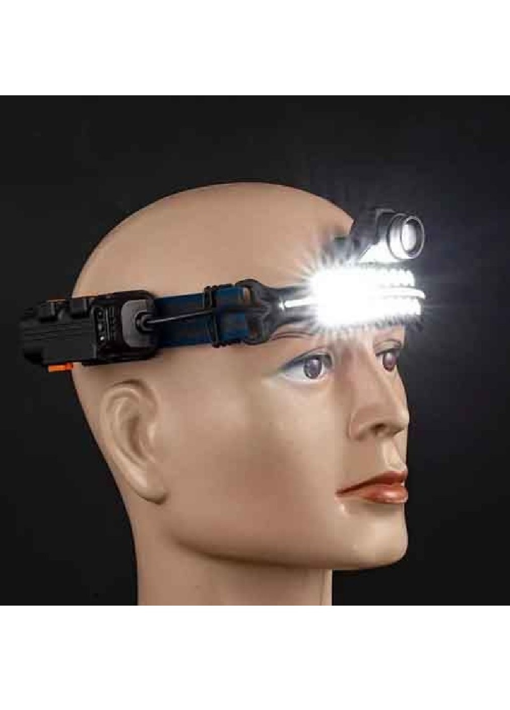 Налобный фонарик на голову аккумуляторный светодиодный USB с датчиком движения и красным и белым светом 3 режима (00004-Т) Unbranded (276463899)