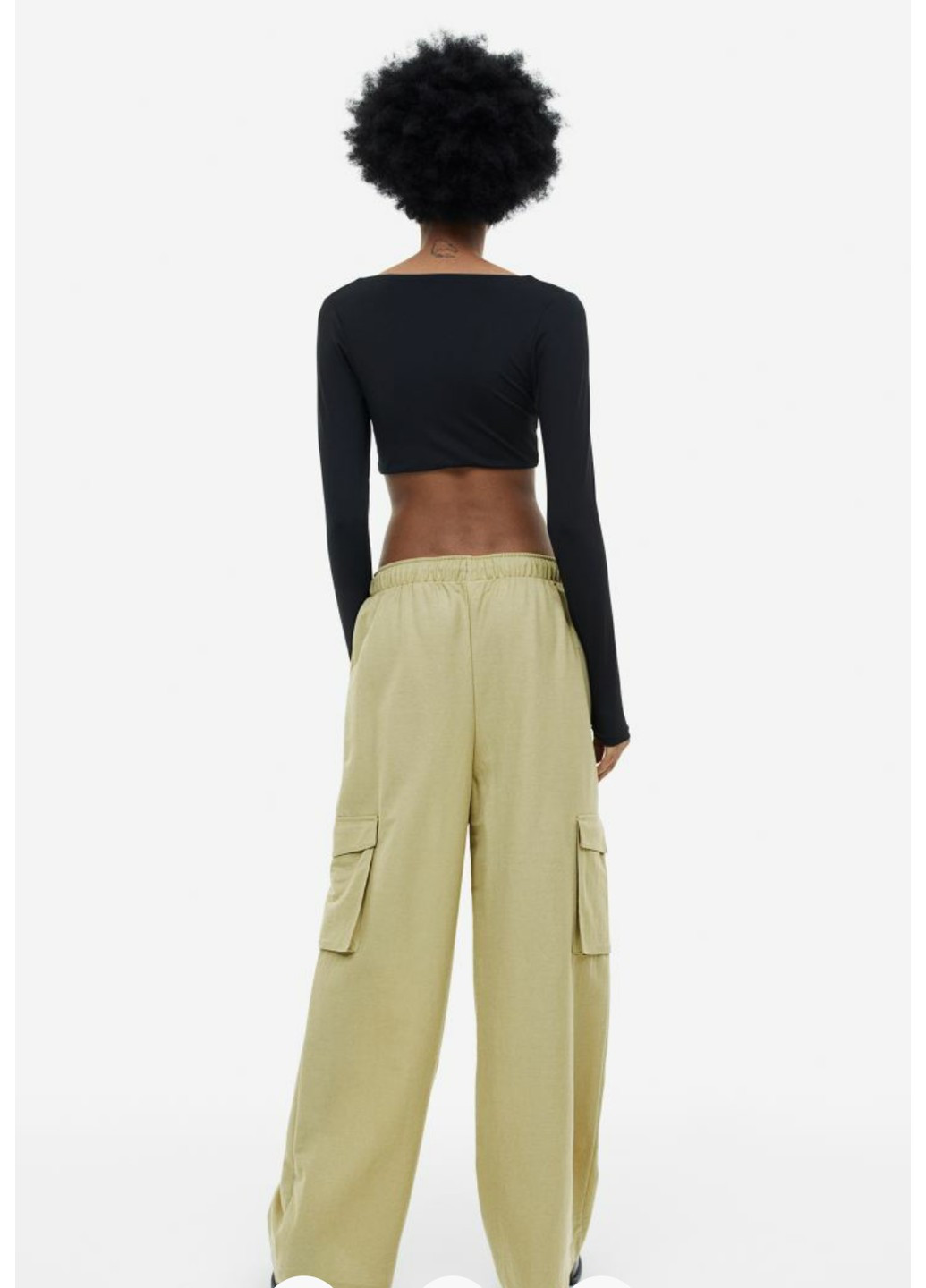 Жіночі штани карго (55798) XS Хакі H&M (258744219)