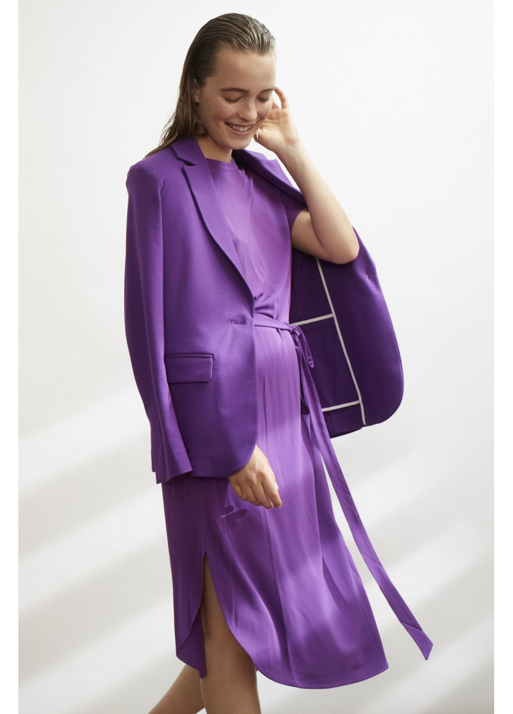 Фіолетова кежуал жіноча сукня фіолетова оверсайз Oui