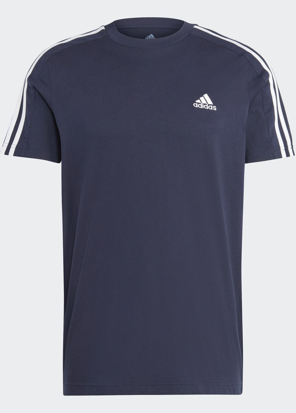 Синяя футболка essentials single jersey 3-stripes adidas