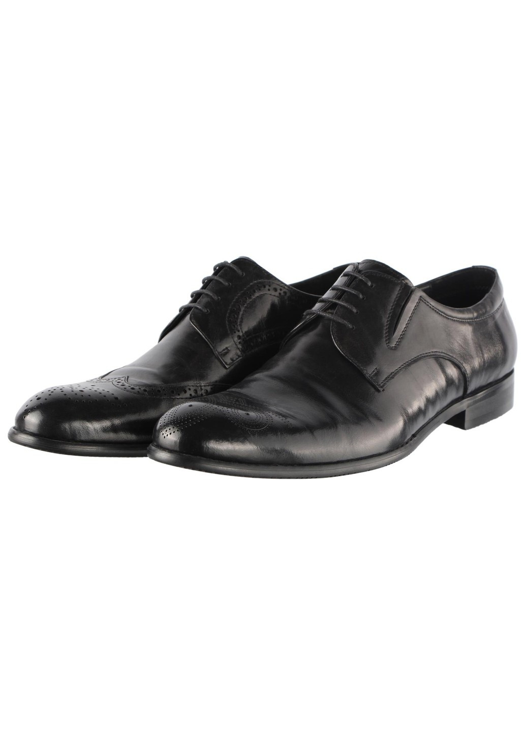 Черные мужские классические туфли 15457 Cosottinni на шнурках