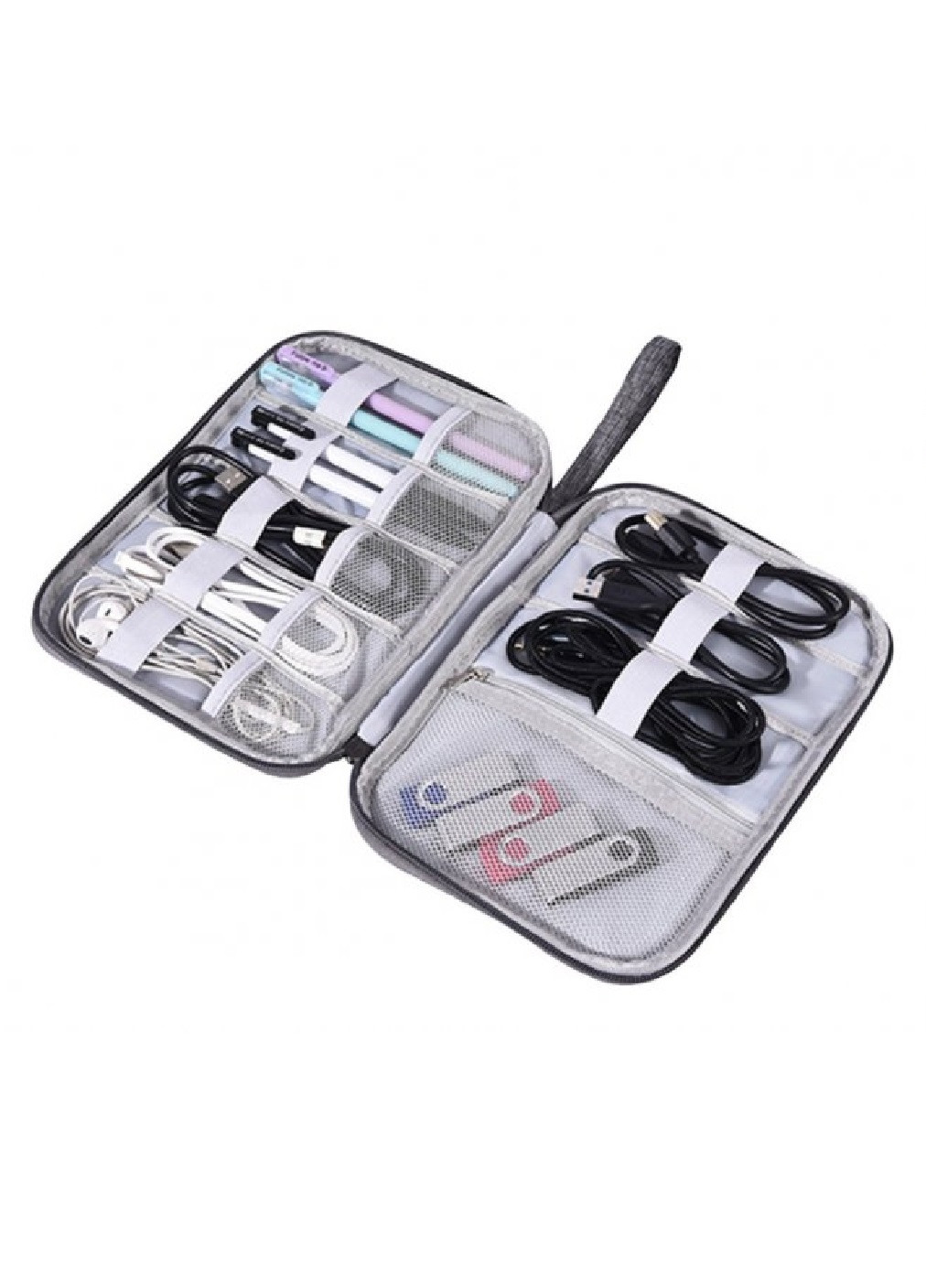 Дорожный органайзер сумка для хранения кабелей проводов зарядок 23х16.5х3 см (4743005-Prob) Синий Unbranded (258054190)