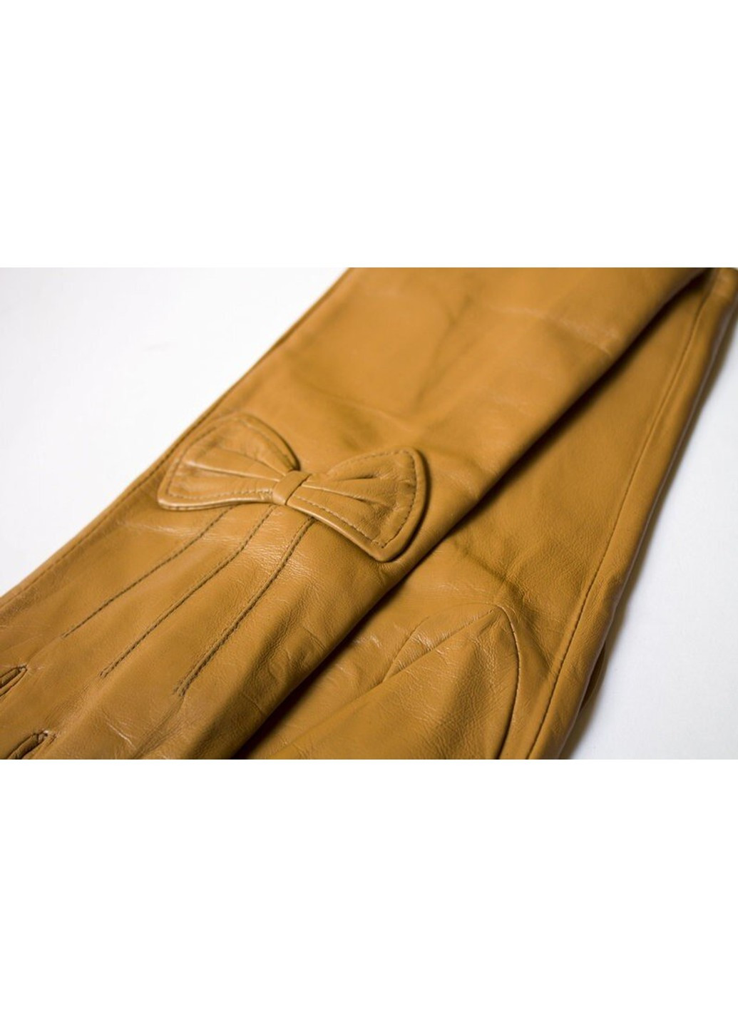 Жіночі світло-коричневі шкіряні довгі рукавички Shust Gloves (266142984)