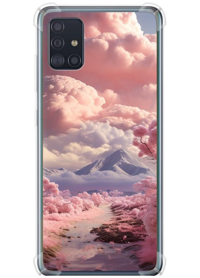 Силикон с усиленными углами чехол 'Розовые облака' для Endorphone Samsung Galaxy A51 2020 A515F (267232215)