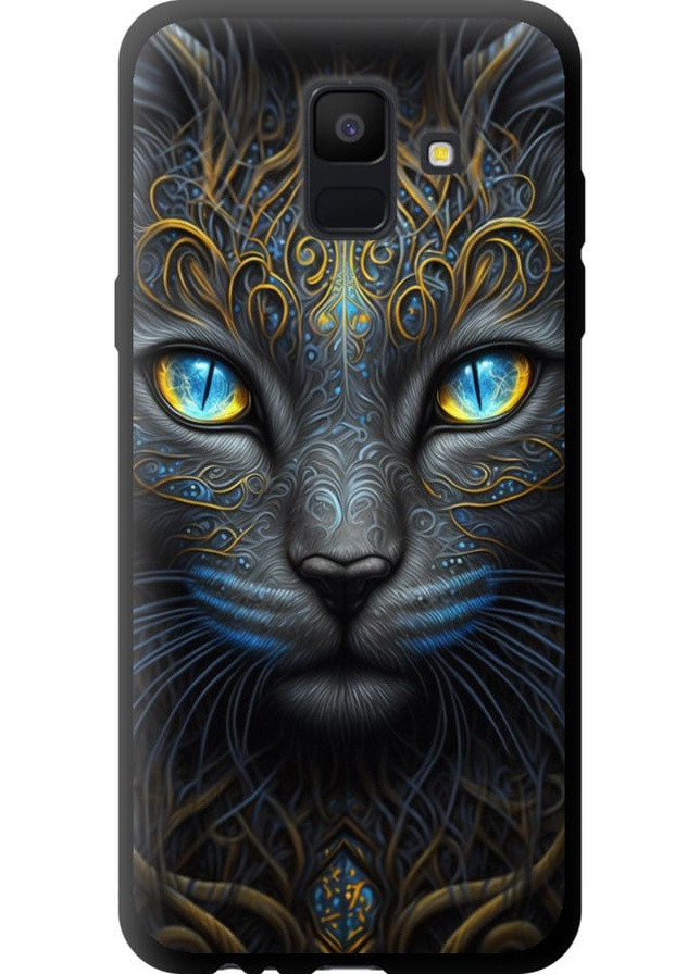 TPU чорний чохол 'Кішка' для Endorphone Samsung Galaxy A6 2018 (257838454)