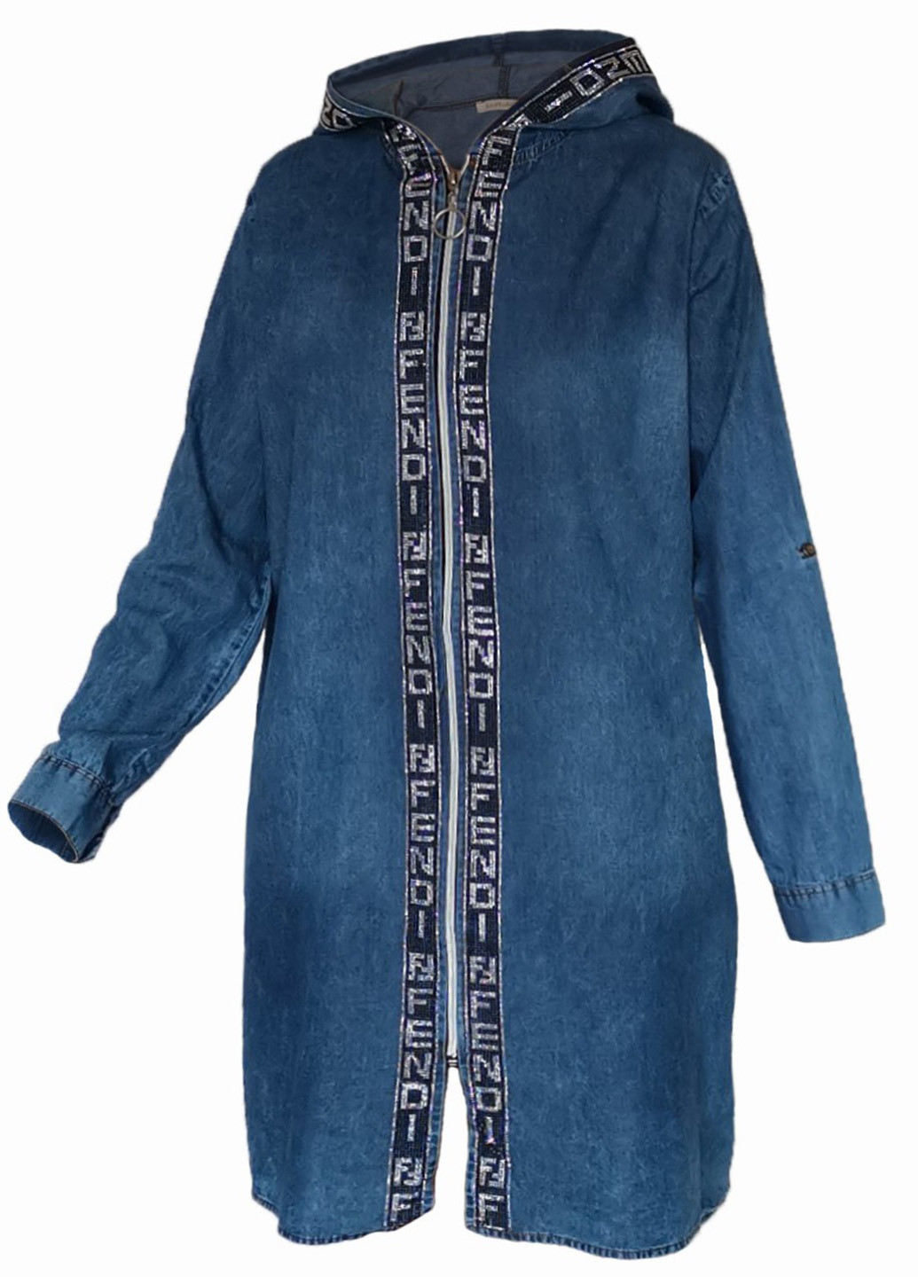 Темно-голубое кэжуал платье-рубашка LedTeks