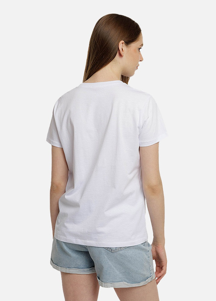 Белая летняя жіноча футболка регуляр цвет белый цб-00219320 So sweet