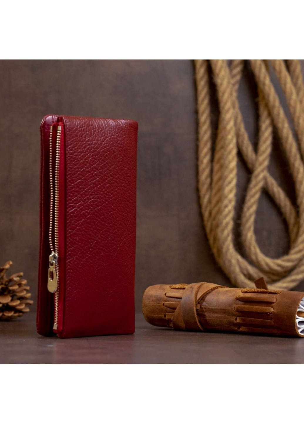 Жіночий шкіряний гаманець ST Leather 19204 Бордовий ST Leather Accessories (262453827)