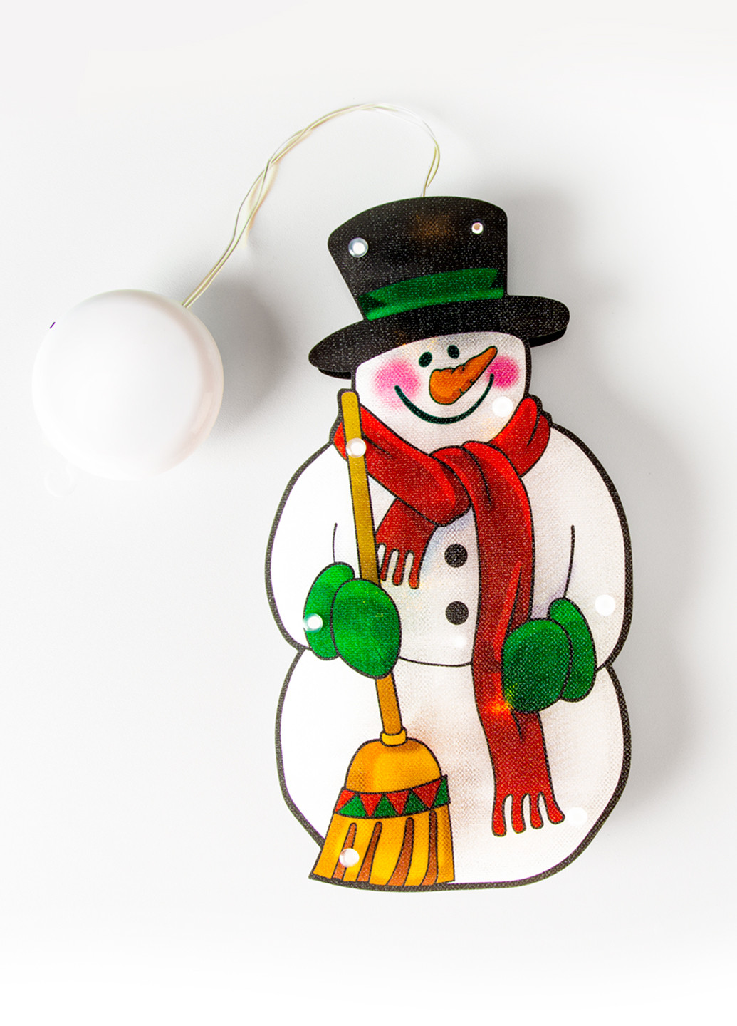 Игрушка светодиодная подвесная Снеговик, 13,3х25х2,6 см MVM (256608379)