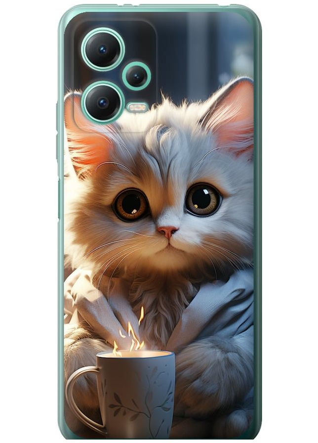 Силіконовий чохол 'Білий кіт' для Endorphone xiaomi redmi note 12 5g (265397660)