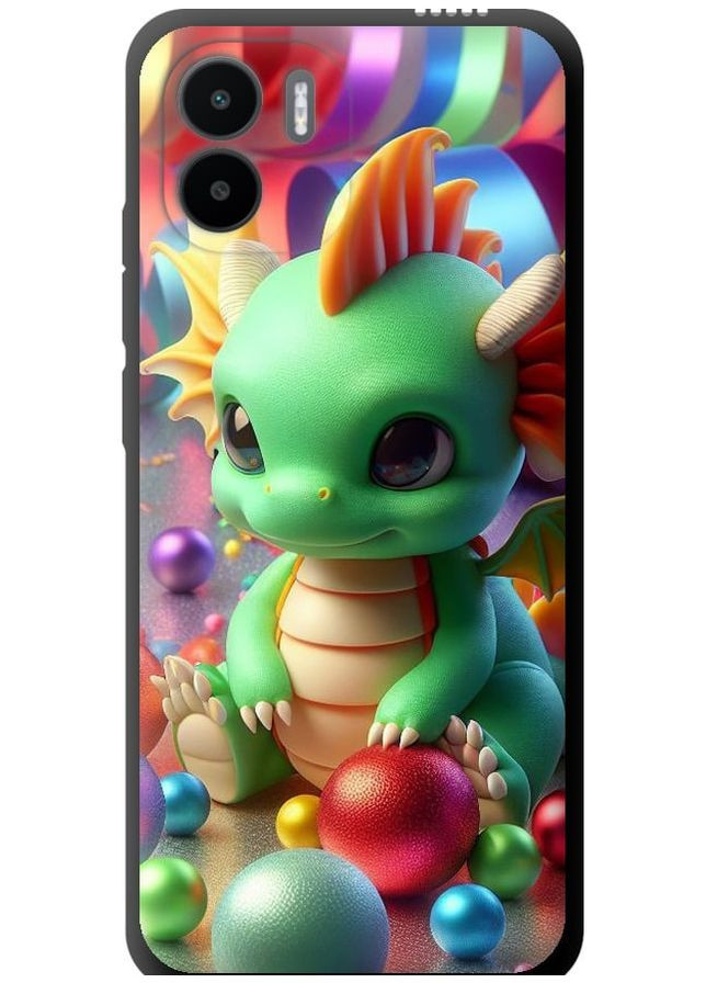 TPU черный чехол 'Веселый дракончик' для Endorphone Xiaomi Redmi A2 (275461021)